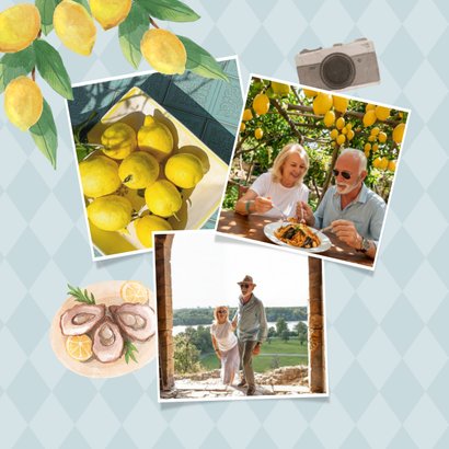 Vakantiekaart Italië fotocollage Sicilië citroenen 2