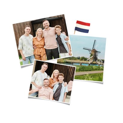 Vakantiekaart liefs uit Drenthe Nederland foto illustraties 2