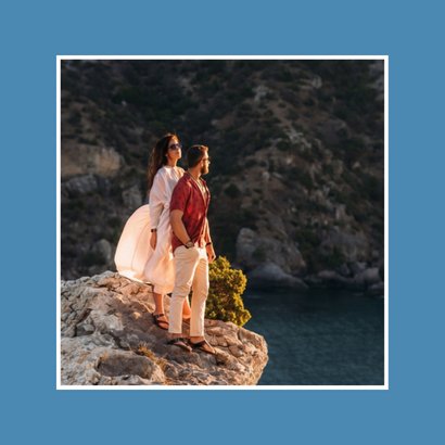 Vakantiekaart mediterraans tegeltjes fotocollage zomers 2