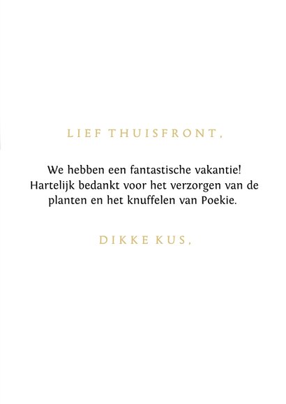 Vakantiekaart met 6 eigen foto's en hartjes 3