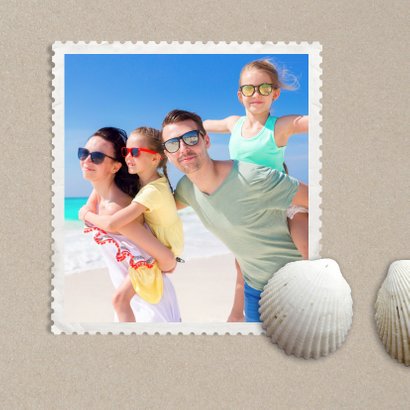Vakantiekaart strandzand schelpen - SG 2