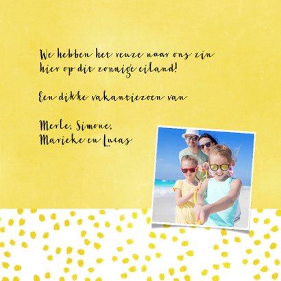 Vakantiekaart Summer geel - SG 3