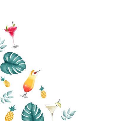 Vakantiekaart tropisch cocktails fijne vakantie geniet ervan 2