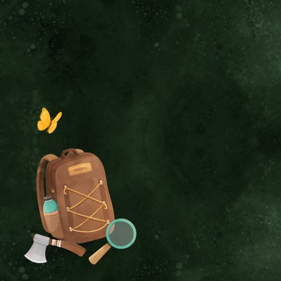 Vakantiekaart veel plezier op kamp survival natuur 2