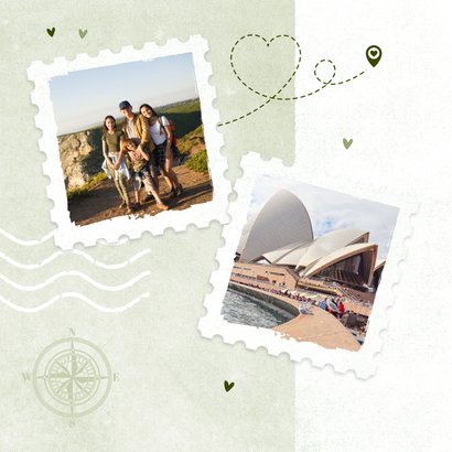 Vakantiekaart wereldkaart foto groetjes uit Australië 2