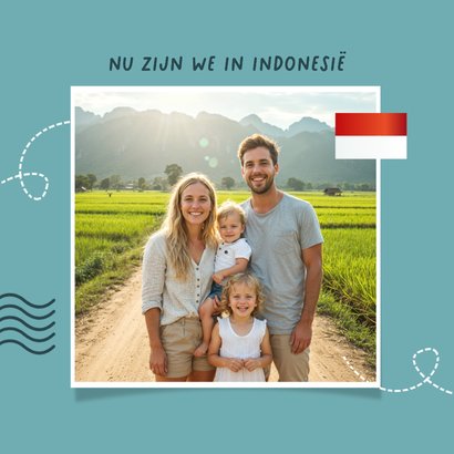 Vakantiekaart wereldreis wereldbol foto's rondreis 2