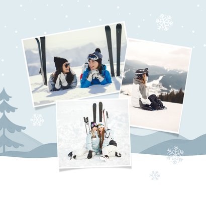 Vakantiekaart wintersport winter bergen sneeuw fotokaart 2