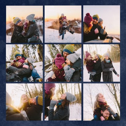 Vakantiekaart wintervakantie warme groet met fotocollage 2