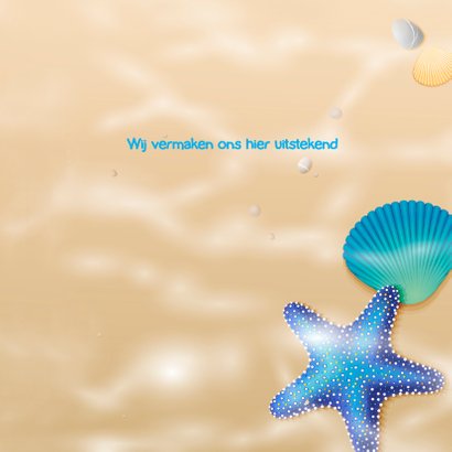 Vakantiekaart zeesterren schelpjes 3