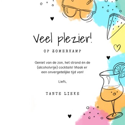 Vakantiekaart zomer strand vrolijk veel plezier 3