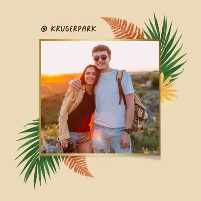 Vakantiekaart Zuid Afrika leeuw fotocollage safari 2