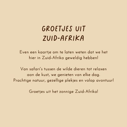 Vakantiekaart Zuid Afrika leeuw fotocollage safari 3