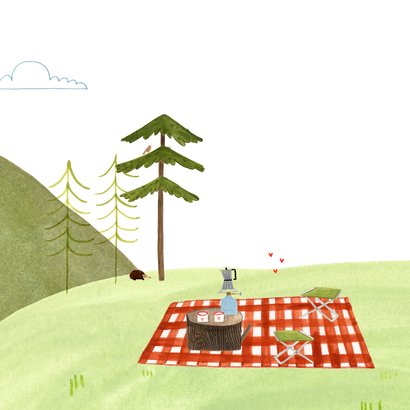Vakantiekaartje groetjes uit Noorwegen kamperen tent 2