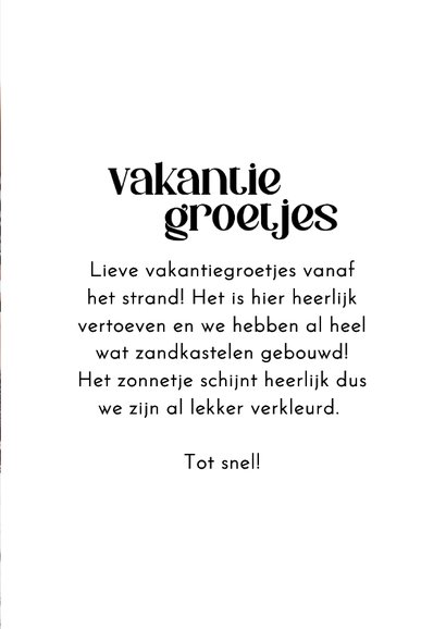 Vakantiekaartje minimalistisch fotocollage vakantiegroetjes 3