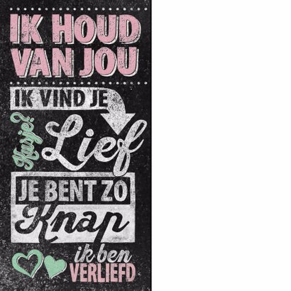 Valentijn krijtbord naam lief 2