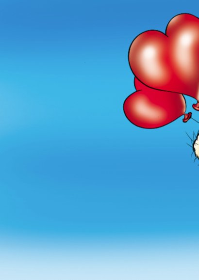 Valentijn lief beertje met ballonnen 2