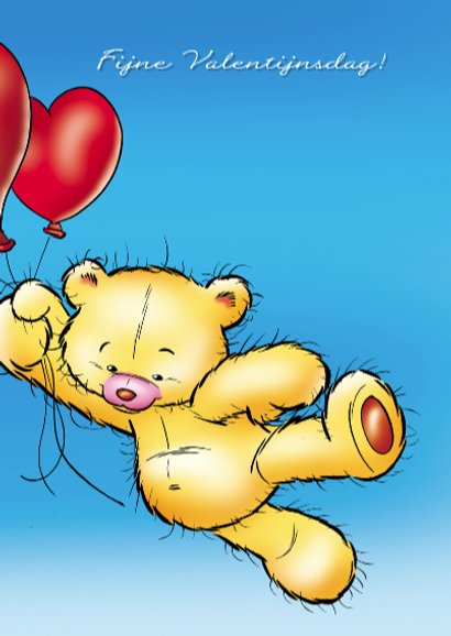 Valentijn lief beertje met ballonnen 3