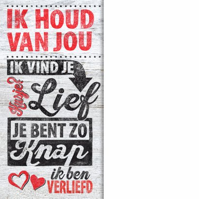 Valentijn man rood hout 2