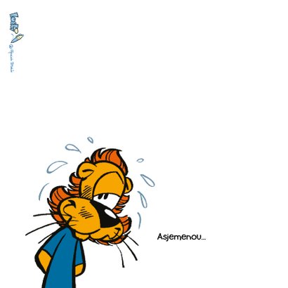 Valentijn strip Loeki robot met rozen - A 2