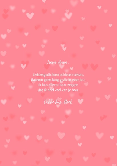 Valentijnskaart 2 foto's hartjes achtergrond 3