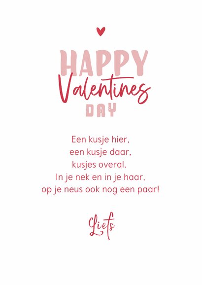 Valentijnskaart beer i love you hartjes roos 3