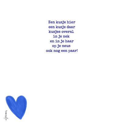 Valentijnskaart blauw jij bent de allerliefste fotocollage 2