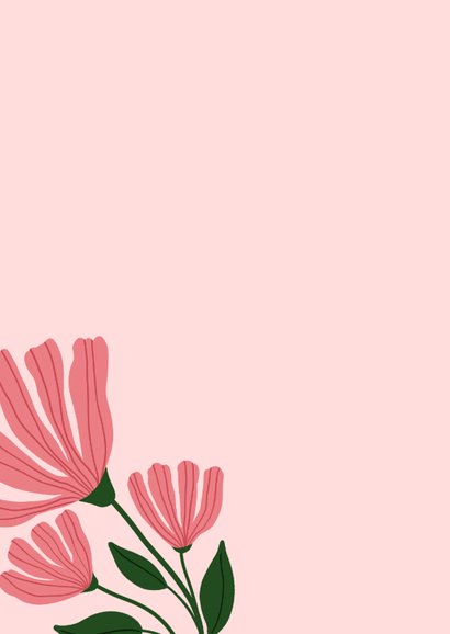 Valentijnskaart bloemen jij bent de liefste 2