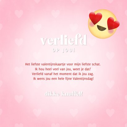 Valentijnskaart emoji hartjesogen 'verliefd op jou!' 3