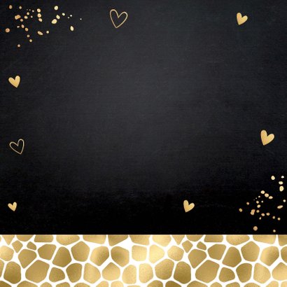 Valentijnskaart foto zwart panter goudlook Achterkant