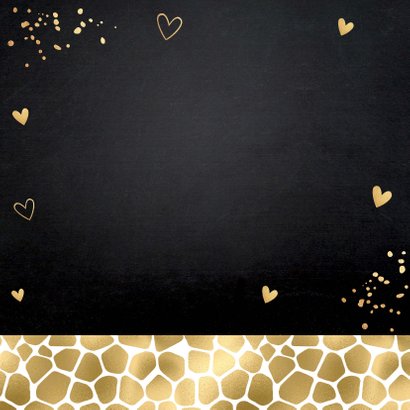 Valentijnskaart foto zwart panter goudlook Achterkant