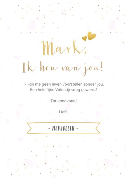 Valentijnskaart fotocollage met 3 foto's en confetti 3