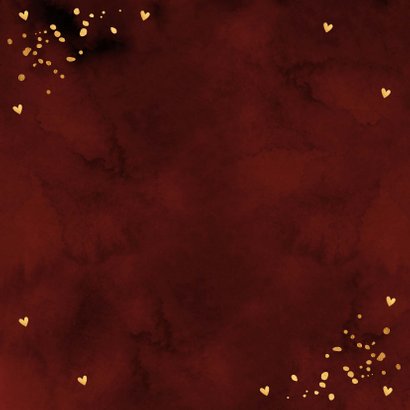 Valentijnskaart fotocollage rood confetti goudlook 2