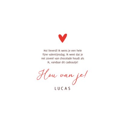 Valentijnskaart grappig I love chocolate 3