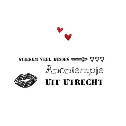 Valentijnskaart handlettering rood 3