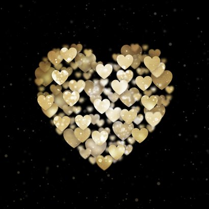Valentijnskaart hart van hartjes dikke kus 2