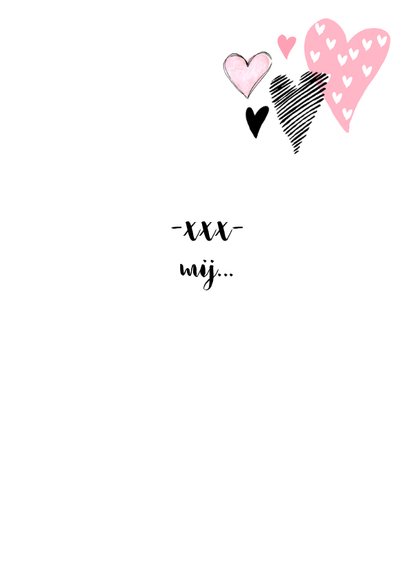 Valentijnskaart hartjes aquarel hip roze 3