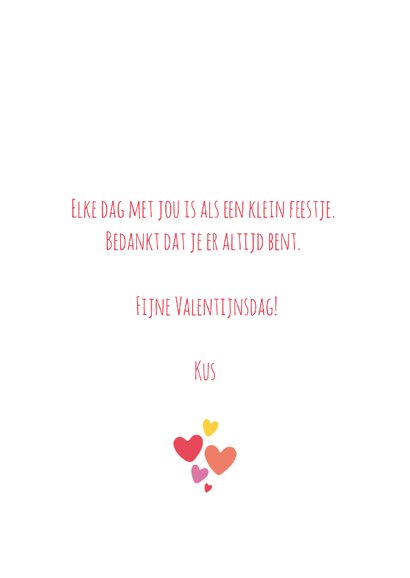 Valentijnskaart hartjes boeket in een vaas voor Valentijn 3