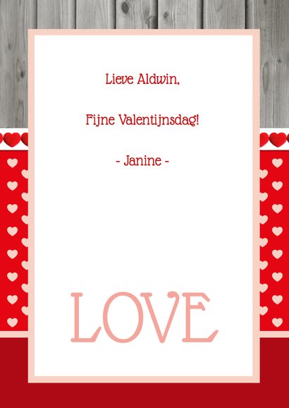 Valentijnskaart Hartjes Staand 3