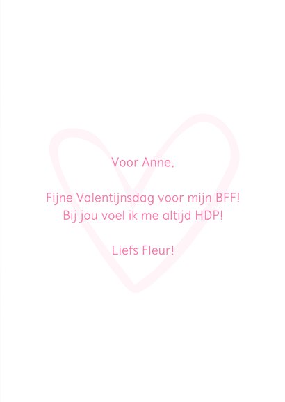 Valentijnskaart heerlie de peerlie foto hartjes roze 3