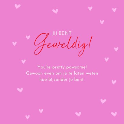 Valentijnskaart hond liefde pawsome illustratie 3