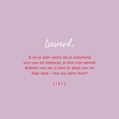 Valentijnskaart I love you berry much aardbeienplantje 3