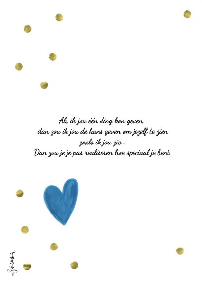 Valentijnskaart Ik hou van jou gouden confetti 2