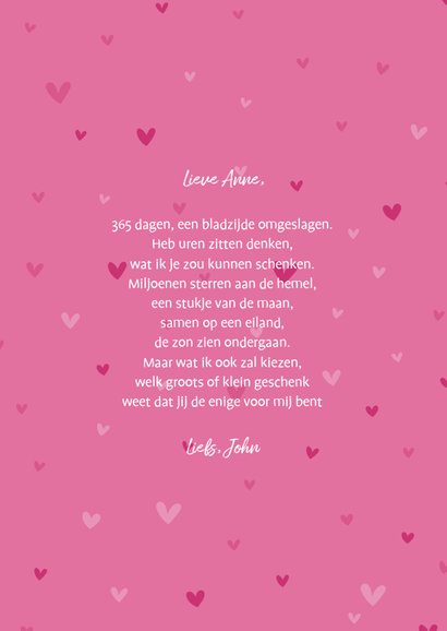 Valentijnskaart ik vind je lief hartjes 3