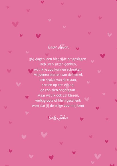 Valentijnskaart ik vind je lief hartjes 3