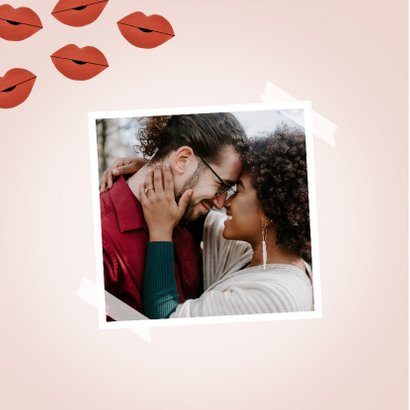 Valentijnskaart ik wil met je zoenen kusjes corona roze 2