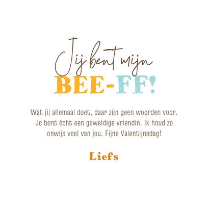 Valentijnskaart jij bent bijzonder bij BFF grappig 3