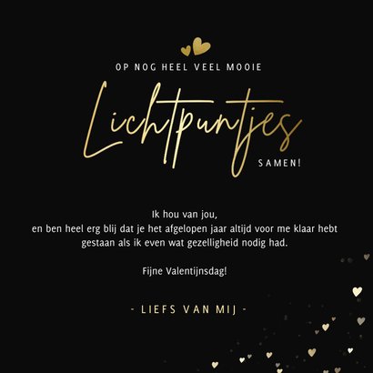 Valentijnskaart - jij bent mijn lichtpuntje met hartjes 3