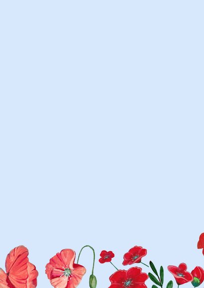 Valentijnskaart klaprozen en foto hart oma 2