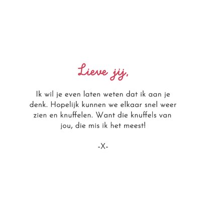 Valentijnskaart knuffelbeer dikke knuffel hartjes roze 3