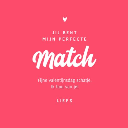 Valentijnskaart liefde rechts swipen online match 3